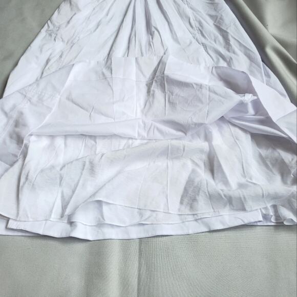 NWT$500 Jonathan Simkhai White Ansley Off-The-Shoulder Shirt Midi Dress Sz Large - Picture 12 of 16